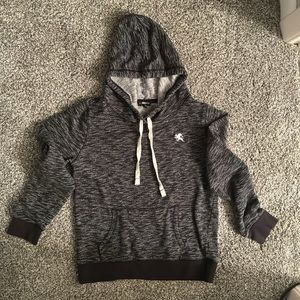 2/$30!Express Hooded Top Space Dye Gray / Black Womens Size S Small